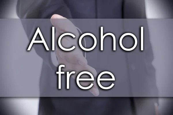 Libre de alcohol - concepto de negocio con texto — Foto de Stock