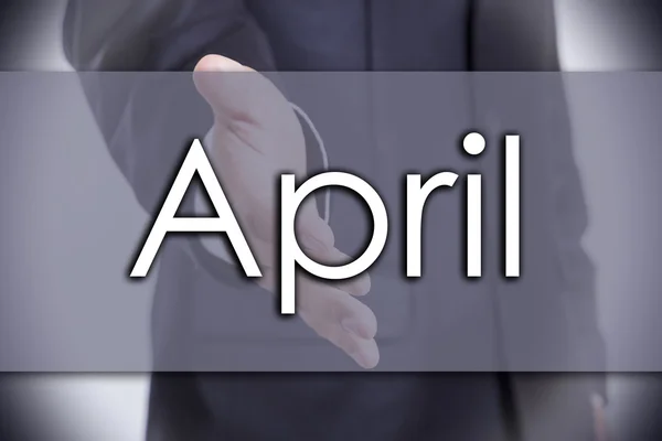 April - Geschäftskonzept mit Text — Stockfoto