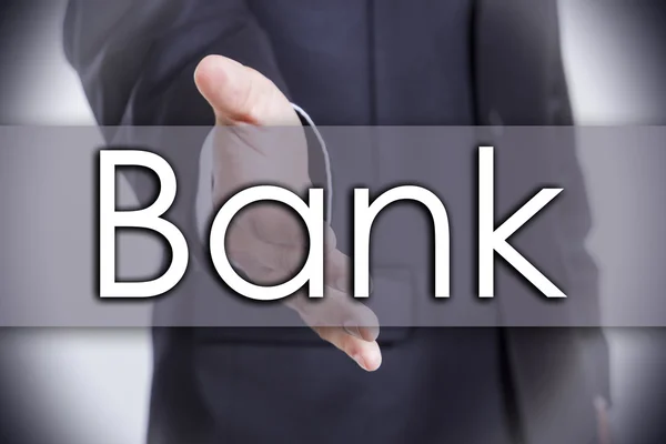 Bank - Affärsidé med text — Stockfoto