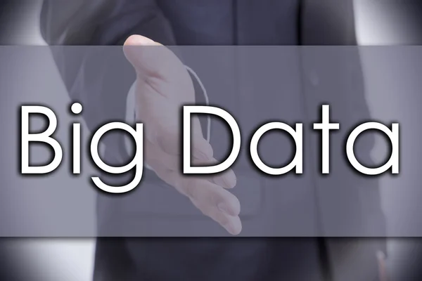 Big Data - conceito de negócio com texto — Fotografia de Stock