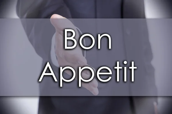 Bon Appetit - affärsidé med text — Stockfoto