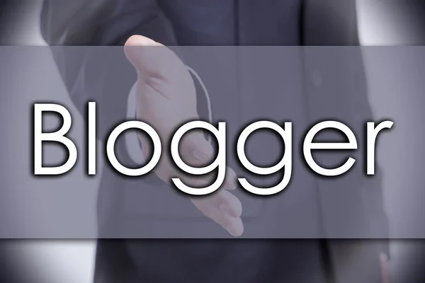 Blogger - affärsidé med text — Stockfoto