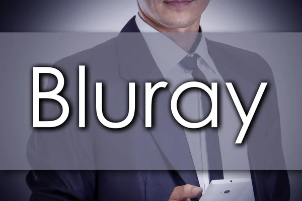 Bluray - Joven empresario con texto - concepto de negocio — Foto de Stock