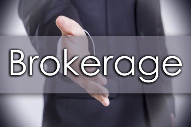 Brokerage - business concept with text clipart
