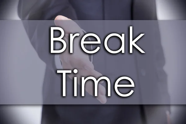 Break time - concetto di business con testo — Foto Stock