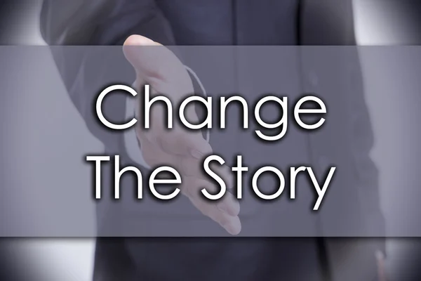 Change The Story - conceito de negócio com texto — Fotografia de Stock