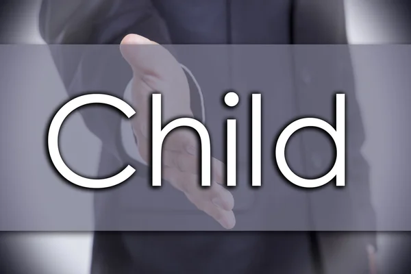 Criança - conceito de negócio com texto — Fotografia de Stock