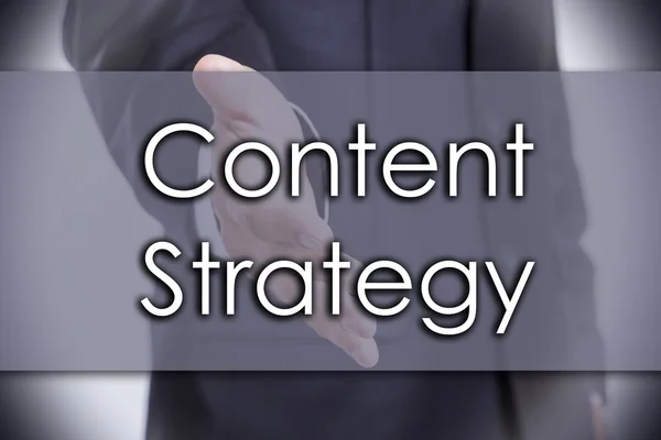콘텐츠 전략-텍스트와 비즈니스 개념 — 스톡 사진