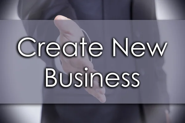 Utwórz nowy biznes - biznes koncepcja z tekstem — Zdjęcie stockowe