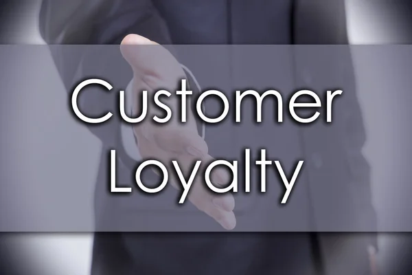 De loyaliteit van de klant - bedrijfsconcept met tekst — Stockfoto
