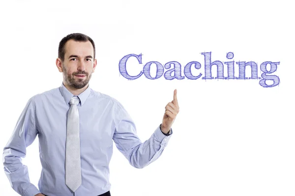 Coaching - Giovane imprenditore sottolineando — Foto Stock