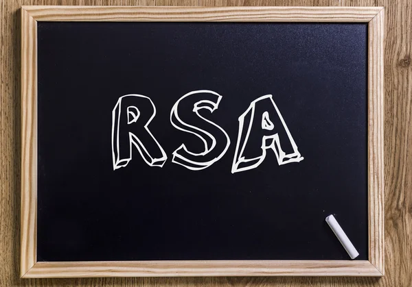RSA - Novo quadro com texto delineado em 3D — Fotografia de Stock