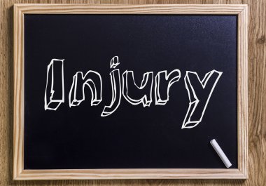 Yaralanma - anahatları belirlenmiş metin ile yeni yazı tahtası