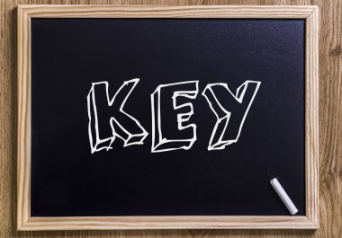 Anahtar - anahatları belirlenmiş metin ile yeni yazı tahtası