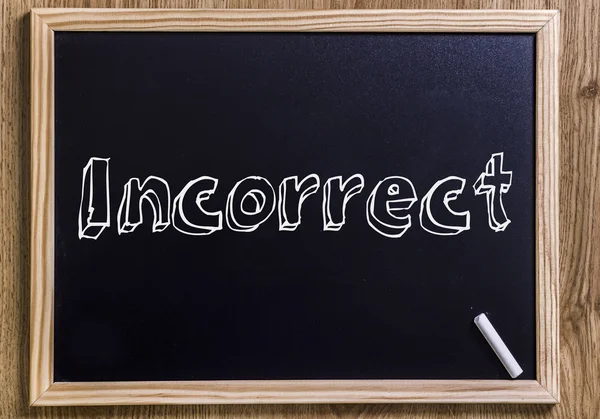 Yanlış - 3d anahatları belirlenmiş metin ile yeni yazı tahtası