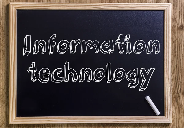 Tecnologia da informação - Novo quadro com texto esboçado — Fotografia de Stock