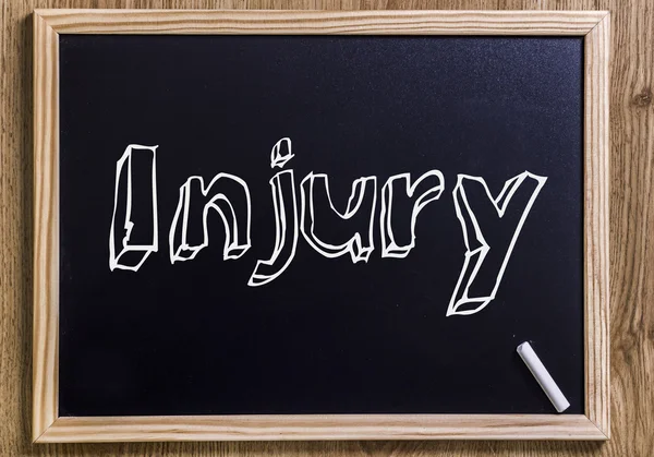 Yaralanma - anahatları belirlenmiş metin ile yeni yazı tahtası