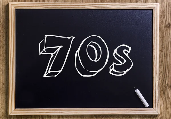 70s - nieuwe schoolbord met afgebakende tekst — Stockfoto
