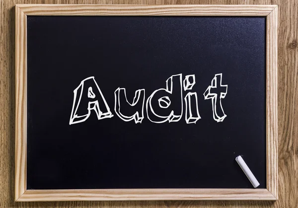 Audit - New chalkboard with outlined text — Stock Photo, Image