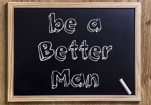 Ser um homem melhor - Novo quadro com texto esboçado — Fotografia de Stock