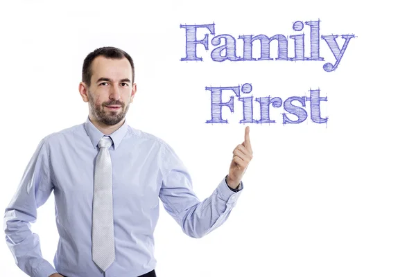 Família primeiro — Fotografia de Stock