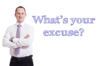 Senin mazeretin ne? -Mavi metinle genç işadamı