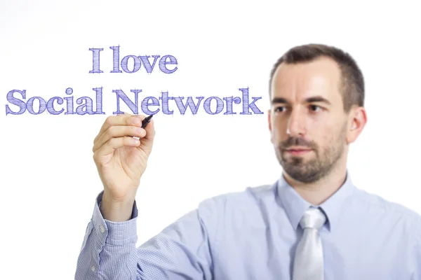 Jag älskar sociala nätverk — Stockfoto