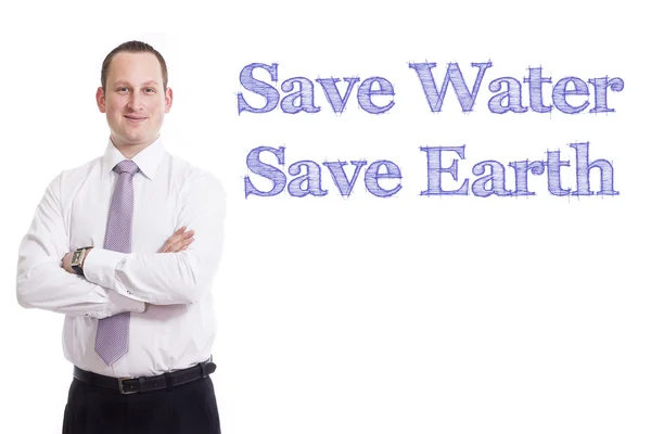 Wasser sparen Erde retten — Stockfoto