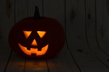 Cadılar Bayramı Balkabağı Wood - yatay