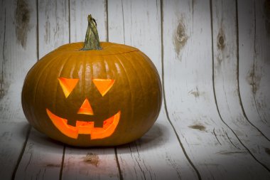 Cadılar Bayramı Balkabağı Wood - yatay