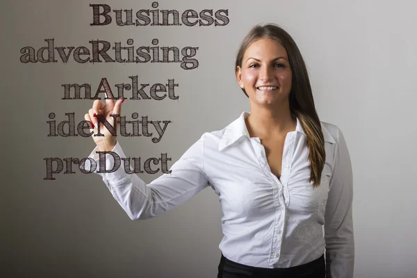 Business reclame markt identiteit Product merk - mooie g — Stockfoto