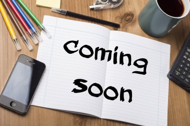 Yakında - Not Defteri ile metin üzerinde ahşap tablo