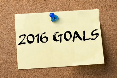 2016 gol - yapışkanlı etiket bulletin board tutturulmuş.