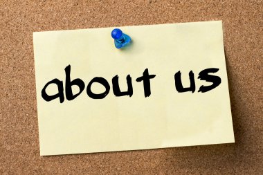 Hakkımızda - yapışkanlı etiket bulletin board tutturulmuş