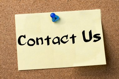 Bize ulaşın - yapışkanlı etiket bulletin board tutturulmuş