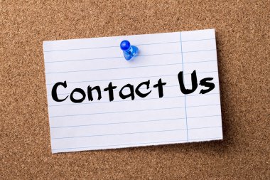 Bize ulaşın - kalçası not kağıdı bulletin board tutturulmuş