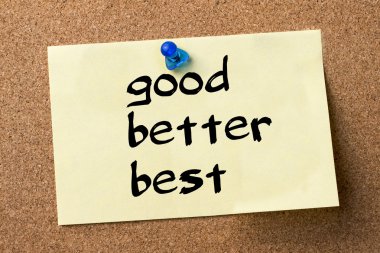 iyi daha iyi en - yapışkanlı etiket bulletin board tutturulmuş