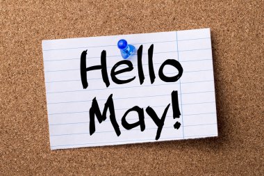 Mayıs Merhaba! -Kalçası Not kağıt tutturulmuş bulletin board