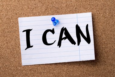 Ben Can - ilan panosu üzerinde pinned kalçası not kağıdı