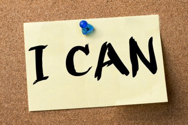 Ben Can - yapışkanlı etiket bulletin board tutturulmuş