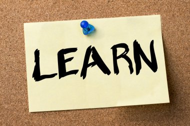 Bilgi - yapışkanlı etiket bulletin board tutturulmuş