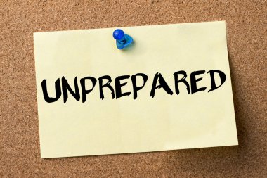 Hazırlıksız - yapışkanlı etiket bulletin board tutturulmuş