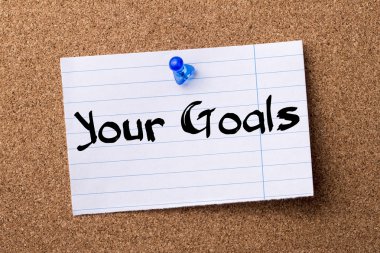 Gol - kalçası not kağıdı bulletin board tutturulmuş.