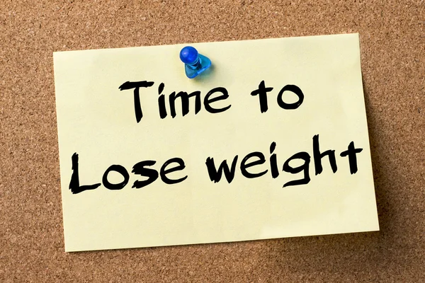 Czas, aby schudnąć - nalepka przypięte na tablicy ogłoszeń — Zdjęcie stockowe