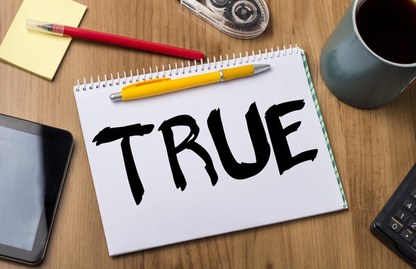 TRUE - Note Pad With Text