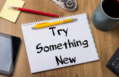 Bir şey yeni - metin ile Pad Not deneyin