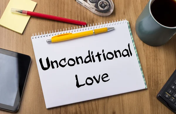 Unconditional Love - Note Pad With Text