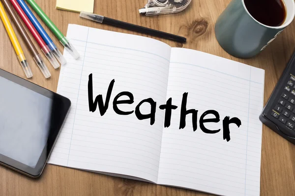 Meteo - Note Pad con testo — Foto Stock