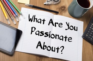 Ne hakkında tutkulu musunuz? -Not Defteri ile metin