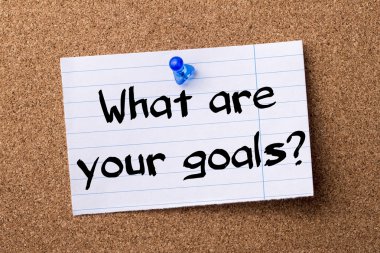 Hedefleriniz nelerdir? -Kalçası Not kağıt tutturulmuş Bülteni domuz üzerinde